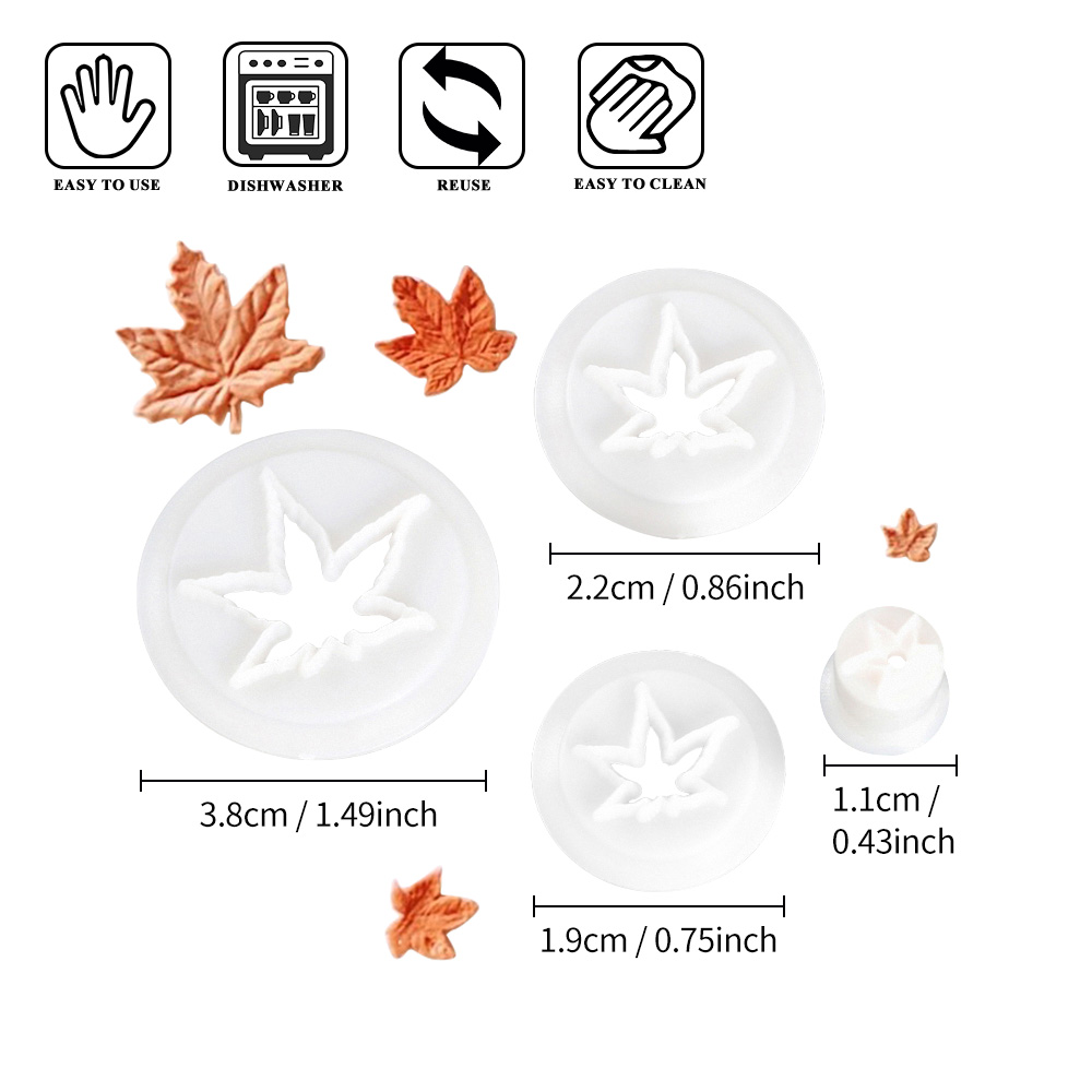 Fall Maple Leaf Plastic Cutter - đánh giá và giá Cookies Pack