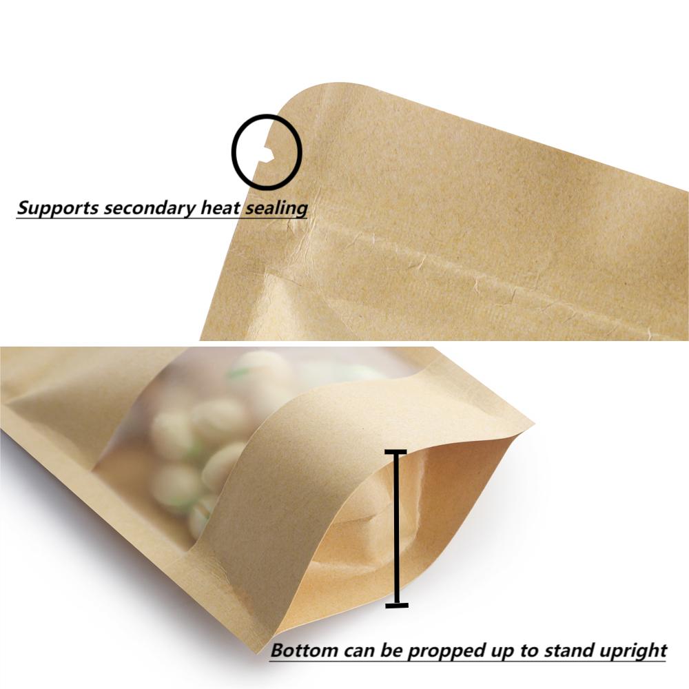 100 Pcs Kraft Matte Visible Wi - đánh giá và giá Dried Fruit