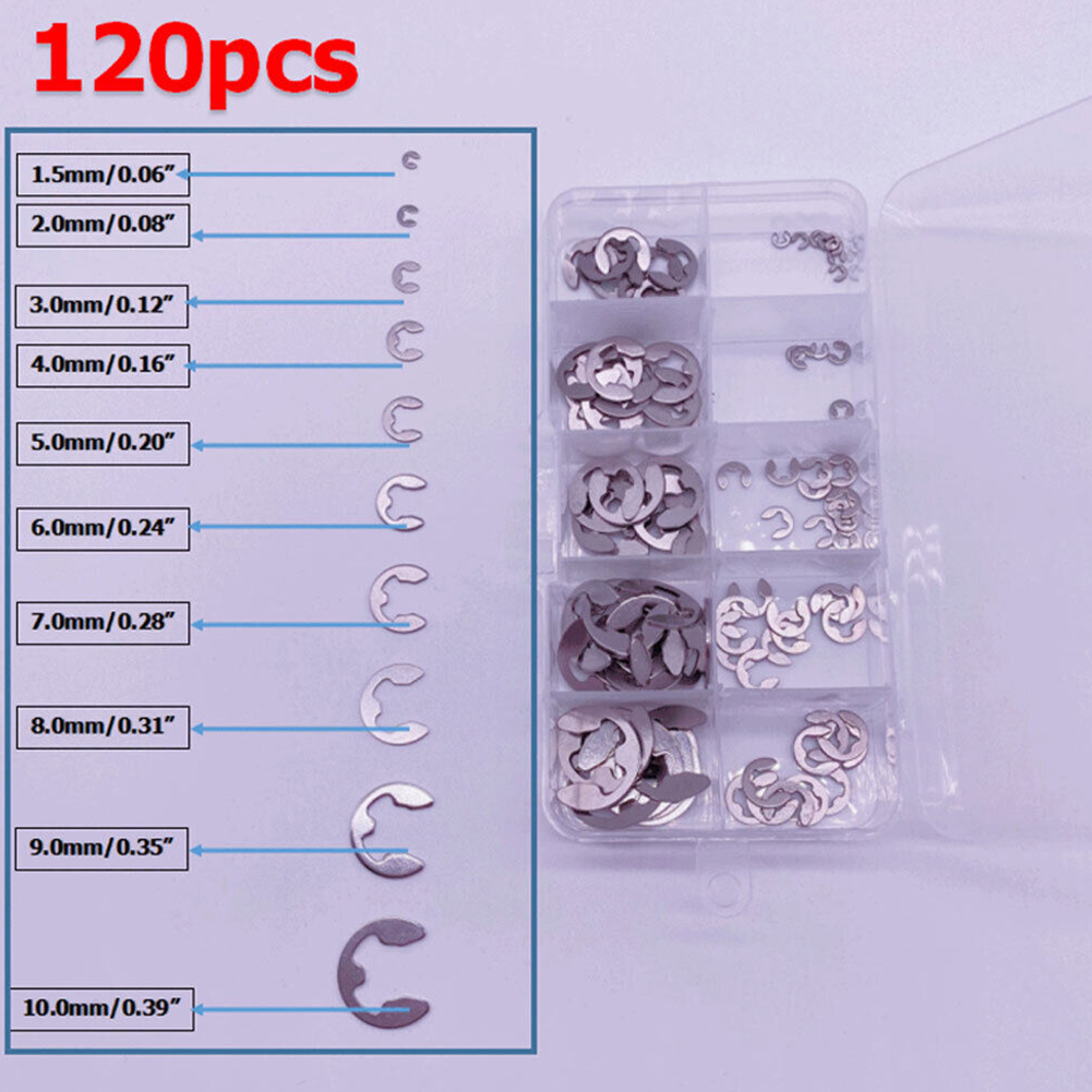 120Pcs E-Clips C Clips Stainle - đánh giá và giá Nuts Mix